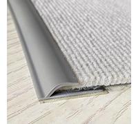 Perfil de Transición Adhesivo Autoadhesivo Encuadernación de Bordes de Alfombra, Negro Gris Tiras de Transición Entre Alfombra y Suelo, Protector Flexible de Bordes de Alfombra(Grey,Length-3.0m(10ft))