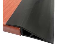 Perfil de Transición Autoadhesivo 3 M - Ancho: 7 cm, Altura: 2 cm - Rampa, Compensación de Altura, Riel de Puerta y Transición (Negro, 3 m x 7 cm x 2 cm)
