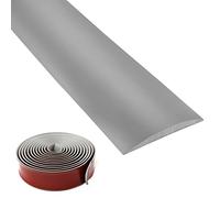 Perfil de transición autoadhesivo de PVC de 3 metros, tira de transición autoadhesiva, para suelos (gris, 5 cm de ancho)