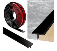 Perfil de transición autoadhesivo en T, perfil en T de silicona flexible, sin necesidad de taladrar, umbrales de puerta para laminado, azulejos, parqué, compensación de altura y listón de cubierta