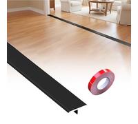 Perfil De Transición Autoadhesivo Para Suelos Perfil De Transición En T Umbral De Puerta 50 55 60 65 70 75 80 90 120 150cm Para Transición De Suelos Borde De Puerta Y Umbrales(Negro,2x120cm)