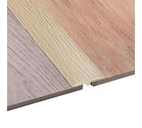 Perfil de transición autoadhesivo, perfil en T, 5 x 300 cm, flexible de PVC, para todo tipo de suelos, se puede cortar y resistente al agua (madera de arce, 1 m)