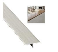 Perfil De Transición，Barra De Transición Para Suelo En Forma De T，Tira De Umbral Decorativo Para Suelo Laminado，textura De Madera, Perfil Plano Para Juntas De Suelo(Plata,2x160cm)
