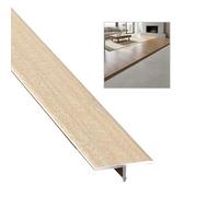 Perfil De Transición，Barra De Transición Para Suelo En Forma De T，Tira De Umbral Decorativo Para Suelo Laminado，textura De Madera, Perfil Plano Para Juntas De Suelo(Beige,3.3x90cm)