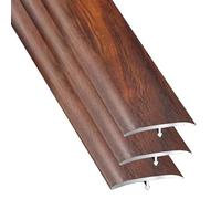 Perfil de transición de 3 piezas en aspecto de madera, perfil de umbral de puerta de aluminio, en forma de T, sellado plano impermeable para cerrar juntas de suelo (estilo J)