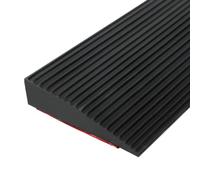Perfil de transición de 90 x 8 cm, tira para umbrales de puerta, perfil de transición autoadhesivo, inclinación interior sobre altura: 1-3 cm para suelos (1, negro, 90 x 8 x 1,5 cm)