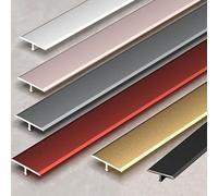 Perfil De Transición De Aluminio 3 Piezas 90cm Tira De Umbral Perfil En T De Conexión De Suelos, Tira Divisoria Para Transiciones Entre Baldosas Suelos Moquetas(Rose Gold,1.2cm x 270cm (3 * 90cm))