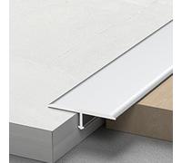 Perfil De Transición De Aluminio 3 Piezas, Tira De Umbral Perfil En T De Conexión De Suelos, Para Transiciones Entre Baldosas, Suelos, Moquetas(Silver,5cm/1.96in)