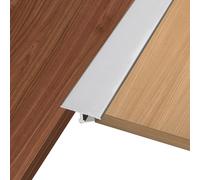 Perfil de Transición de Aluminio, 3pcs 900x20mm Tira de Umbral Perfil en T de Conexión de Suelos para Umbral de Puerta y Huecos de Suelo de Tarimas y Baldosas (Plata)