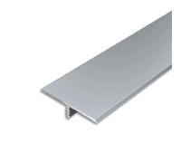 Perfil de transición de aluminio, en forma de T, 36 pulgadas, perfil de transición para alfombras a azulejos en puertas (gris, 40 mm)