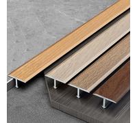 Perfil De Transición De Aluminio En T，Largo 50cm-160cm Perfil De Transición Para Suelo Aluminio, Tira Divisoria Planas Tipo Para Unir Huecos En El Suelo Impermeable(Beige,3.3x60cm)