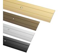 Perfil de transición de aluminio Gedotec para atornillar - rieles de piso | Longitud 200 cm | Ancho 37 mm | Perfil de piso de Alu latón | compensación perforada | umbral - 1 pieza
