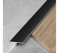 Perfil De Transición De Aluminio para Puertas, 30 Mm X 0,9 M, Moldura En T Plateada para Suelos Laminados, De Madera, De Baldosas Y De Vinilo. Divisor De Umbral Black 30 mmx0.9 m