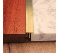Perfil de transición de latón para bordes de alfombras, perfil en T para suelos laminados y de vinilo, umbral duradero para juntas de alfombras y azulejos, cubierta de junta de 12 mm