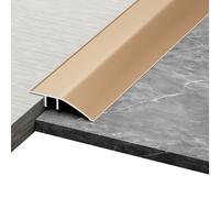 Perfil de transición de nivelación de altura, 0,9 m x 4,3 cm, riel de transición de aluminio, perfil de transición autoadhesivo, compensación de altura 8-15 mm, adecuado para umbrales de apertura de