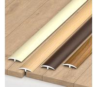 Perfil de Transición en T para Suelo de PVC, Ancho 25 40mm Tira de Umbral Adhesiva, Tapajuntas para Parquet y Pisos, Longitud 80 90 95 100 110cm(White,2.5x105cm)