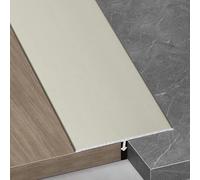 Perfil de Transición Listón de Transición de Suelo en Forma de T Mate de Madera a Baldosa, Listón de Umbral Moldura Decorativa Aleación de Aluminio Tapajuntas de Suelo(Light Gray,W 40mm(1 5/8"))