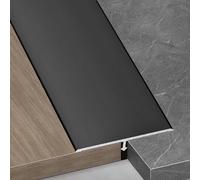 Perfil de Transición Listón de Transición de Suelo en Forma de T Mate de Madera a Baldosa, Listón de Umbral Moldura Decorativa Aleación de Aluminio Tapajuntas de Suelo(Matte black,W 20mm(3/4"))