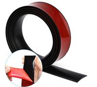 Perfil de transición negro, autoadhesivo, 5 cm de ancho, riel de transición de vinilo, resistente al agua, para suelos de vinilo, perfil de suelo, umbral de puerta para pegar 1 m