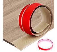 Perfil de Transición para Suelo Desnivel Autoadhesivo, Tira de Umbral de PVC para Diferencia de Altura entre Suelos, Alfombras y Puertas