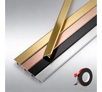Perfil De Transición Para Suelo En Forma De T, 3x90cm Tapajuntas Suelo Adhesivo, Perfil De Aluminio Metálica Para Puerta Y Parquet Laminado(Gold,3pcs*90 * 5cm)