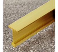 Perfil de Transición para Suelo Moldura de Latón en Forma de T para Umbrales, Tira de Remate para Juntas de Superficie Lisa, Separadores Planos para Unir Juntas de Pisos.(W 10mm)
