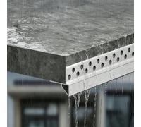 Perfil de Transición para Suelo Perfil de Aluminio para Desviar La Lluvia Bajo el Alero, Protector Contra Goteo para Paredes Exteriores, Línea de Goteo(1.5m (5ft))