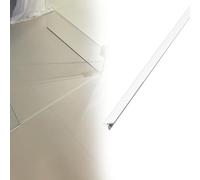 Perfil de Transición para Suelo Perfil de Transición Ultrafino en Forma de T para Umbrales, Protector de Umbral de Puerta Metálico, Barra de Unión para Juntas de Borde Superpuesto(White,W 6mm)