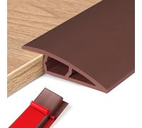 Perfil de Transición para Suelo, Perfil Transición Suelo Desnivel de, PVC Tapajuntas Suelo Adhesivo (caffè, 15~20mm(H),1M(L))