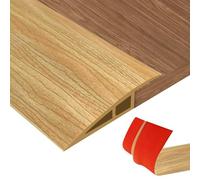 Perfil de Transición para Suelo, Tapajuntas Suelo Adhesivo in PVC para Diferencia de Altura de 5-10 mm, Tapajuntas Suelo Adhesivo (Grano de madera, para 5-10mm(H),2m(L))