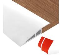 Perfil de Transición para Suelo, Tapajuntas Suelo Adhesivo in PVC para Diferencia de Altura de 5-10 mm, Tapajuntas Suelo Adhesivo (Blanco, para 10-15mm(H),1m(L))