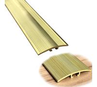 Perfil de Transición para Suelo Tira de Transición de Umbral de Puerta de Latón Macizo, Barra de Conexión Antideslizante para Pisos, Ribete para Vinilo/Teja/Pisos Laminados (Size : W-40mm(1 5/8"))