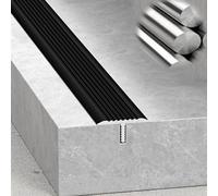 Perfil De TransicióN Para Suelo,Tira De TransicióN Suelo Aluminio,Tira De TransicióN Para Suelo,Tira De TransicióN De Piso Forma De T,Tira Divisoria Planas Tipo T(Black,2cm/0.78in)