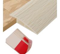 Perfil de transición para suelo tira de umbral adhesivo PVC perfil transición suelo desnivel para umbrales de puertas alfombras (Grano de madera beige, 20mm×3m)