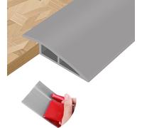 Perfil de transición para suelo tira de umbral adhesivo PVC perfil transición suelo desnivel para umbrales de puertas alfombras (Gris, 15mm×3m)