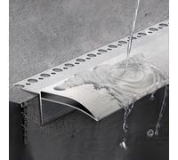Perfil de Transición para Suelo Tira Desviadora de Lluvia con Líneas de Goteo Tipo Pico de Águila, Dispositivo Protector de Pared con Tira de Aluminio Impermeable para Aleros, Canal de Goteo Recortabl