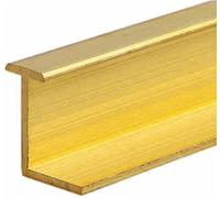 Perfil de transición para suelos de madera a azulejos, umbral de puerta de latón en forma de L, perfil de transición resistente al desgaste para suelos de vinilo, 40 pulgadas de largo, para unir
