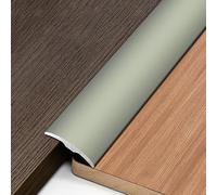 Perfil de transición para transiciones de suelo a la misma altura del suelo irregular, borde biselado curvado para conexiones de madera a madera, tira de umbral de protección contra golpes (champán)