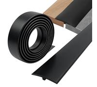 Perfil de transición, perfil en T, autoadhesivo, perfil de transición autoadhesivo, listón de transición para suelo, tira para umbrales de puerta, cubierta de ranura plana de PVC para umbrales de