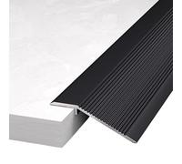 Perfil de transición Rampas De Umbral De 1-4cm para Puertas, Aleación De Aluminio Rampa para Silla De Ruedas para El Hogar, 10cm De Ancho Tira De Transición, Negra(140cm/55.1 in)