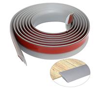 Perfil de transición suelo tapajuntas suelo tira de transición desnivel | Perfil PVC perfil transición parquet tira de umbral compensación de altura inferior a 5mm (6m, gris)