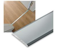 Perfil de transición Tiras de la Cubierta del Piso Tira del Piso, Tira Divisora Para Umbral De Puerta Y Huecos De Suelo De Tarimas Y Baldosas(Iron Gray,1cm*90cm (3Pcs))
