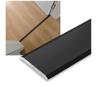 Perfil de transición Tiras de la Cubierta del Piso Tira del Piso, Tira Divisora Para Umbral De Puerta Y Huecos De Suelo De Tarimas Y Baldosas(Black,3.5cm*90cm (3Pcs))