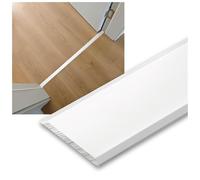 Perfil de transición Tiras de la Cubierta del Piso Tira del Piso, Tira Divisora Para Umbral De Puerta Y Huecos De Suelo De Tarimas Y Baldosas(White,1cm*90cm (3Pcs))