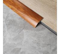 Perfil de umbral de puerta de PVC Baguette De Finit de 90 cm, 3 piezas, borde largo para renovación doméstica y comercial (teca roja)