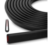 Perfil Goma Protector de Bordes 1,6 mm x 3 m EPDM Protector Puerta Coche en U Autoadhesiva para Puertas Coche Chapa metálica Placas de Metal, Burlete goma