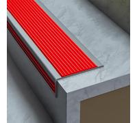 Perfil Integral de Mamperlán Autoadhesivo Perfil de Borde de Escalera Autoadhesivo Esquina Para Cantos - Cantonera Protector Para BañO, Cocina Para Escaleras de Interior O Exterior ( Color : Rosso , S