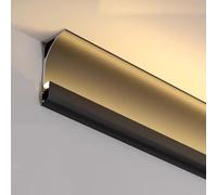 Perfil LED de aluminio para moldura de corona de canal LED, difusor de moldura de iluminación indirecta para techo y suelo, decoración de cornisa, 1 m, 1,2 m, 2 m, 4 m, 10 m, 18 m