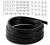 Perfil LED de Silicona Flexible,Perfil de Silicona Flexible 8m,Perfil de Siliconas LED Negro,Tira LED Resistente al Agua IP65,Perfil LED y Difusor,para Techo,Armario,Bar,Paneles Acústicos,Iluminación