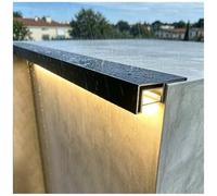Perfil Metálico De Goteo Con Canal Para LED, Repisa Para Muro, Deflector De Lluvia, Repisa Para Alféizar, Remate De Impermeabilización(L-125cm/49.2inch/4.1ft)